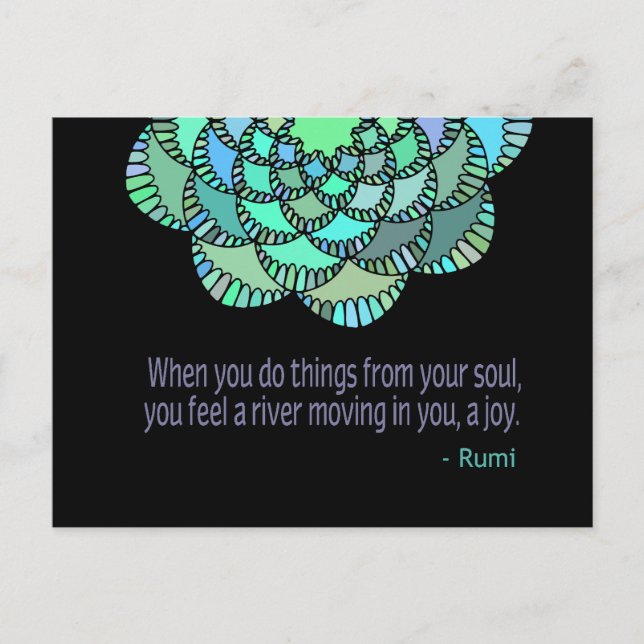 Från Soul Rumi Quote Vykort (Framsida)