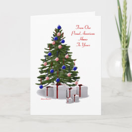 Från stolt amerikanhem helgkort