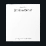 Från svart och vitt ditt namn anteckningsblock<br><div class="desc">Från formulärens skrivbord,  den översta visningen på det här anteckningsblocket. Den andra textraden är större för mottagarens namn. Det finns en liten svart text i grund för kontaktinformation,  t.ex. ett e-postnummer till adress och ett mobilt nummer.</div>