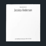 Från svart och vitt ditt namn anteckningsblock<br><div class="desc">Från formulärens skrivbord,  den översta visningen på det här anteckningsblocket. Den andra textraden är större för mottagarens namn. Det finns en liten svart text i grund för kontaktinformation,  t.ex. ett e-postnummer till adress och ett mobilt nummer.</div>