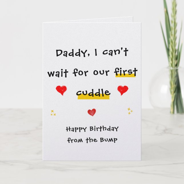 Från The Bump födelsedagskort - Pappa Att Vara Föd Kort (Framsida)