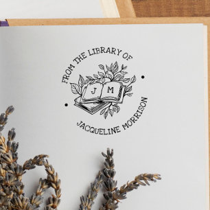 Från The Library Of Rustic Botanical Book Initials Självfärgande Stämpel