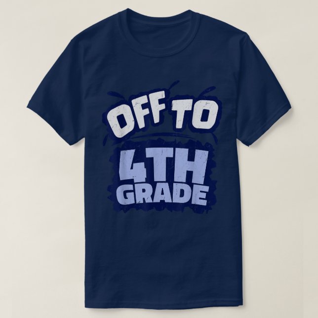 Från till Fjärde Klass-Back to school-gift Idea T  Shirt (Design framsida)