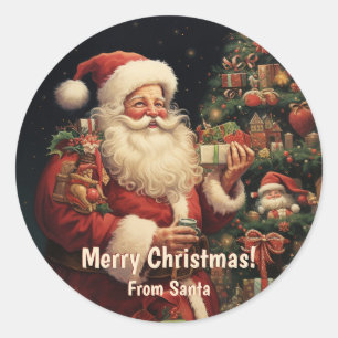 Från Tomte Julen Runt Klistermärke