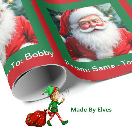 Från Tomte Lägg till Barnets Namn en Personlig Jul Presentpapper