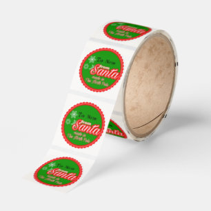 Från Tomte Personlig Runt Klistermärke