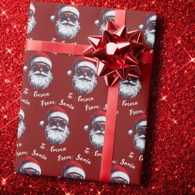 Från Tomte Presentinpackning, Anpassat Tomtenamn Presentpapper (Skapare uppladdad)