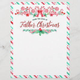 Från tomten Pappa jul Watercolor Brevhuvud