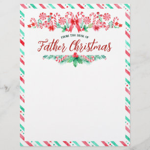Från tomten Pappa jul Watercolor Brevhuvud