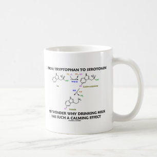 Från Tryptophan till Serotonin (kemihumorn) Kaffemugg