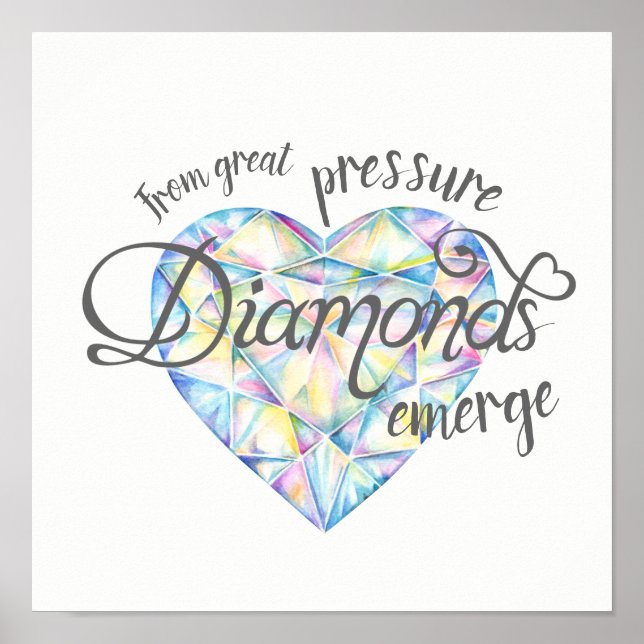 Från underbara tryckdiamanter uppstår poster (Framsidan)