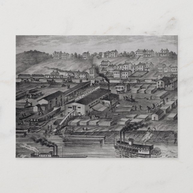 Från "Upper Ohios illustrerade atlas Vykort (Framsida)