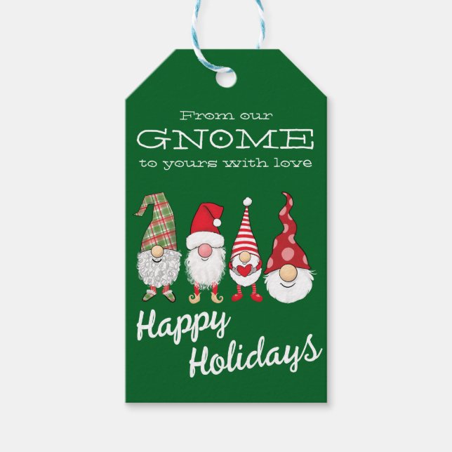 Från vår gnom till din med kärlek från helgdag presentetikett (Framsidan)