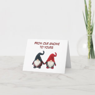 FRÅN "VÅR GNOME" TILL "DIN GNOME" PÅ CHRISTMAS-KOR KORT