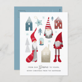 Från vår Gnome till dina | Cute Norden Jul Helg Vykort