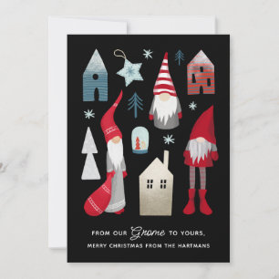 Från vår Gnome till dina Cute Norden Jul Julkort