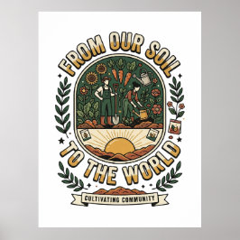 Från Vår Jord Till Världen Poster