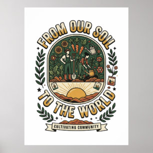Från Vår Jord Till Världen Poster