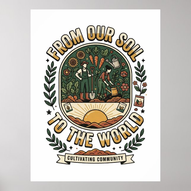 Från Vår Jord Till Världen Poster (Framsidan)