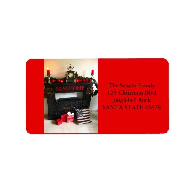 Från vår nya adress julkamera adressetikett (Framsidan)