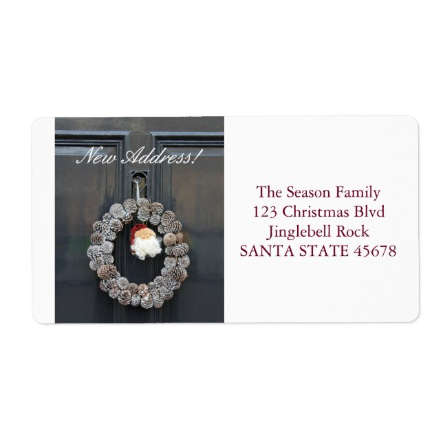 Från vår nya adress julkrans fraktsedel (Framsidan)