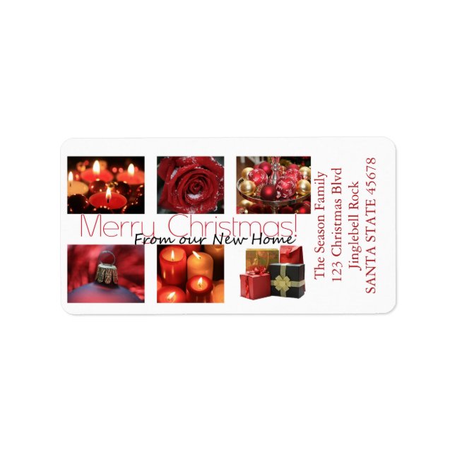 Från vår nya hemvinter-kollage adressetikett (Framsidan)