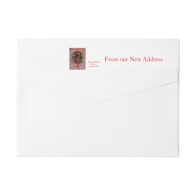 Från vår nya julkrans hemma etikettband (Baksidan)