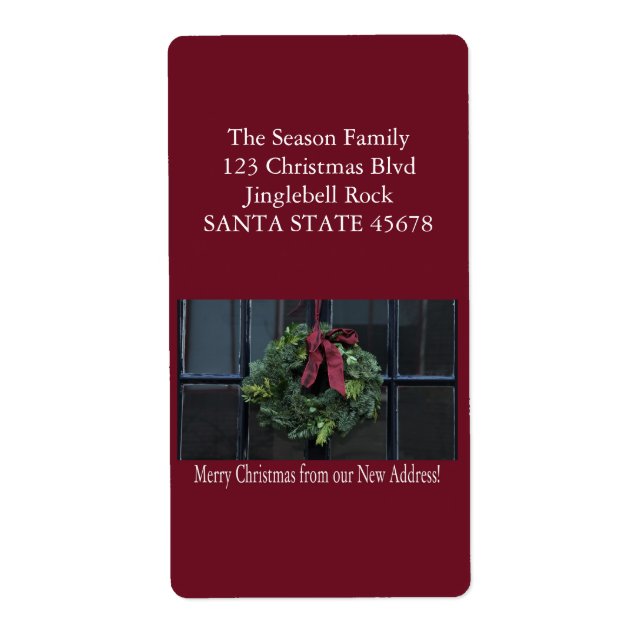 Från vår nya julkrans hemma fraktsedel (Framsidan)