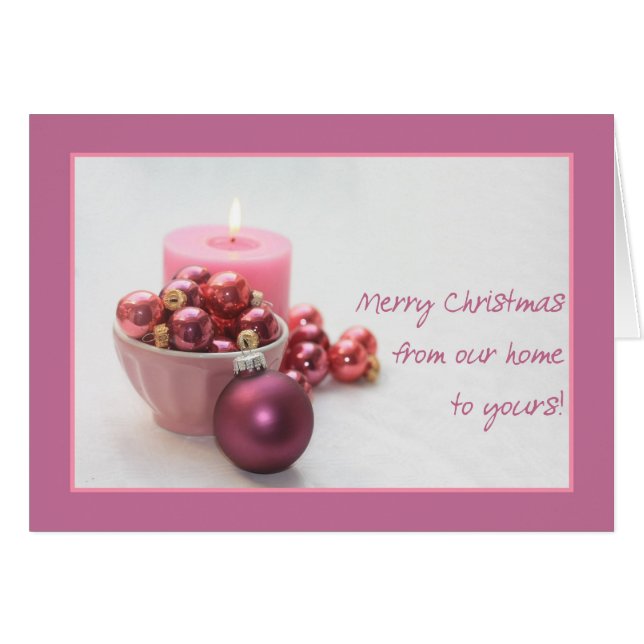 Från vårt hem till dina.. Julkort Hälsningskort (Framsidan Horizontal)