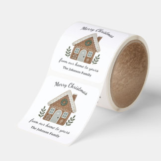 Från vårt hem till ditt God Jul Klistermärke