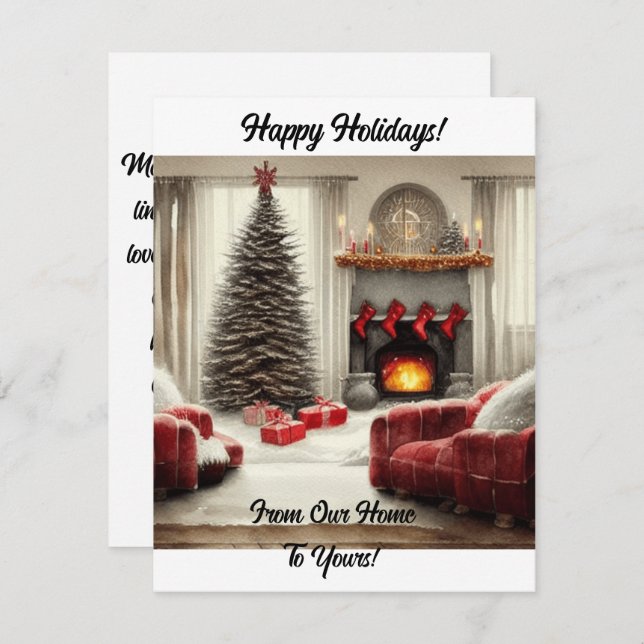 Från vårt hem till ditt julkort (Fram/baksida)