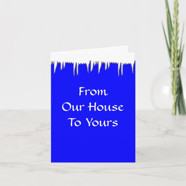 Från vårt hus Din - Julhälsningar kort (Framsida)