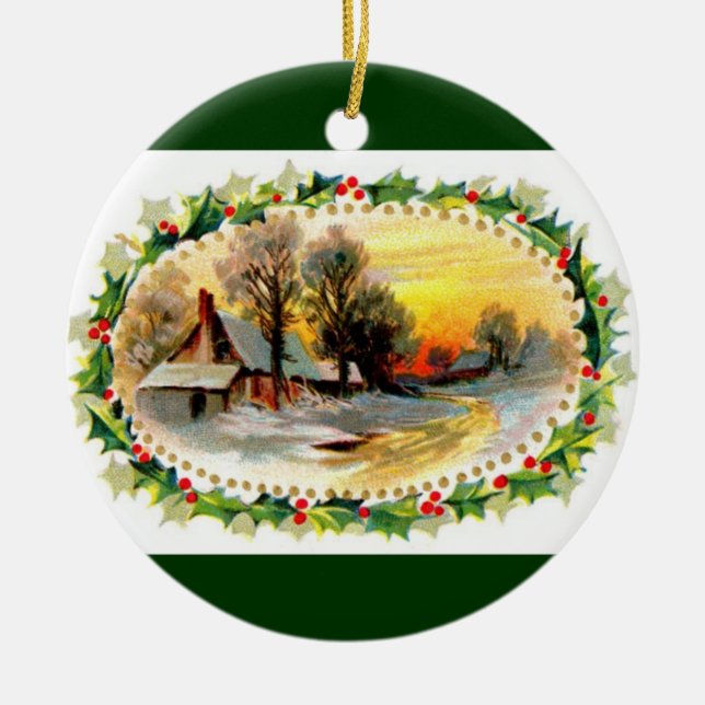 Från vårt hus till den din julprydnaden julgransprydnad keramik (Framsidan)