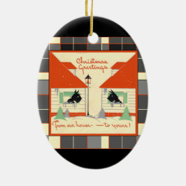 Från vårt hus till din skotska Hund Ornament