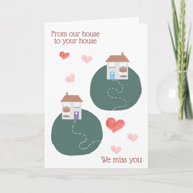 Från vårt hus till ert hus, vi saknar dig kort (Framsida)