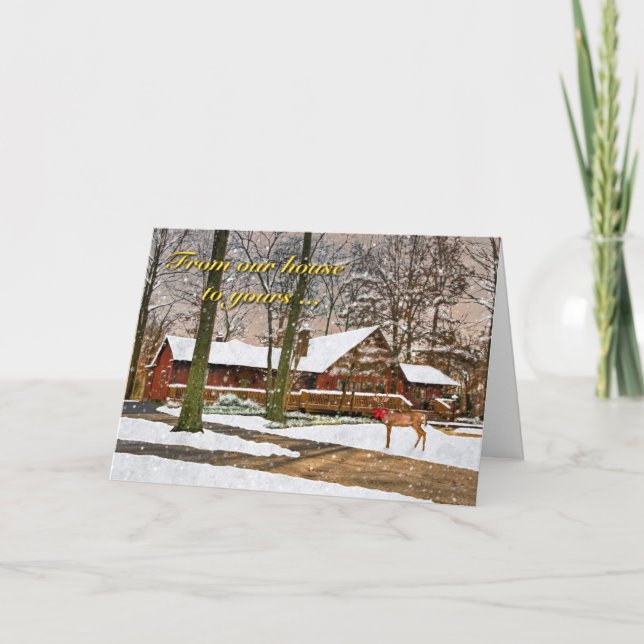 Från vårt hus till ert julkort helgkort (Framsida)