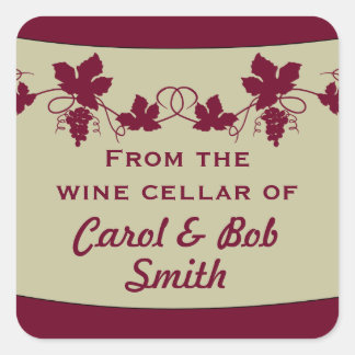 Från Vin Cellar of Stickers Fyrkantigt Klistermärke