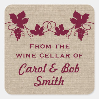 Från Vin Cellar of Stickers Fyrkantigt Klistermärke