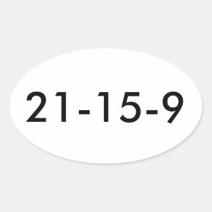 Fran WOD 21 15 9 Ovalt Klistermärke