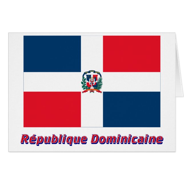 Français för en för Drapeau République Hälsningskort (Framsidan Horizontal)
