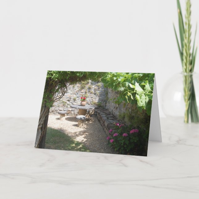 Française för la för Un-jardinà Helgkort (Framsida)