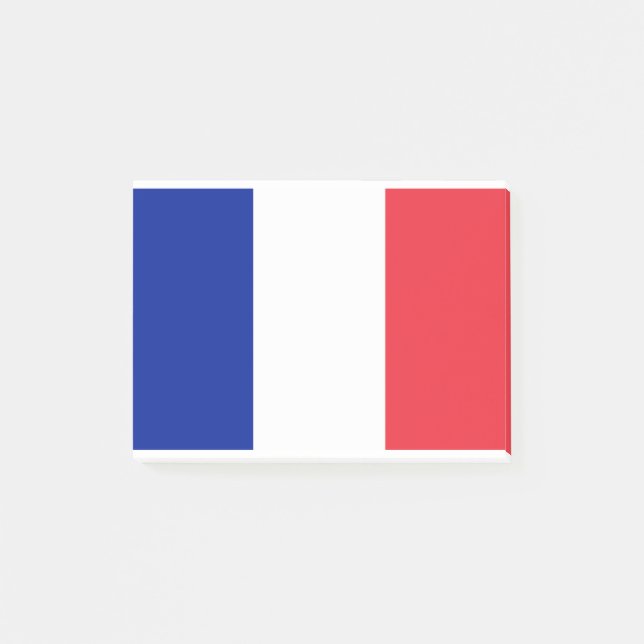 Française - Frankrike Flagga Post-it Block (Framsida)