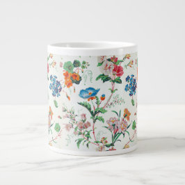 France 1830 Floral Antique Wallpaper Jumbo Mugg