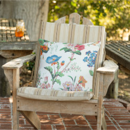 France 1830 Floral Antique Wallpaper Kudde