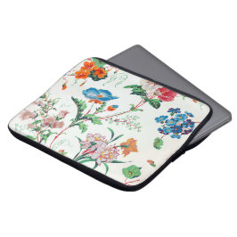 France 1830 Floral Antique Wallpaper Laptop Fodral