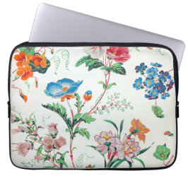 France 1830 Floral Antique Wallpaper Laptop Fodral