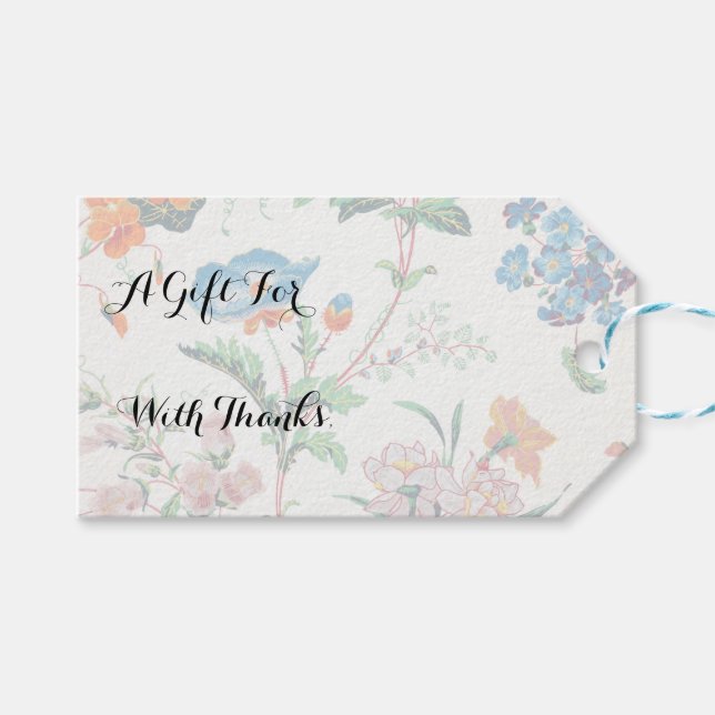 France 1830 Floral Antique Wallpaper Presentetikett (Framsidan (Horisontell))