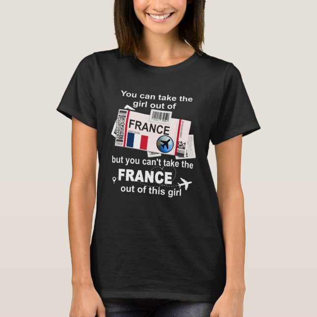 France Boarding Pass  France Girl  France T Shirt (Framsida)