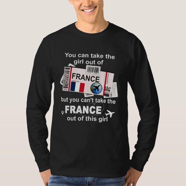 France Boarding Pass  France Girl  France T Shirt (Framsida)