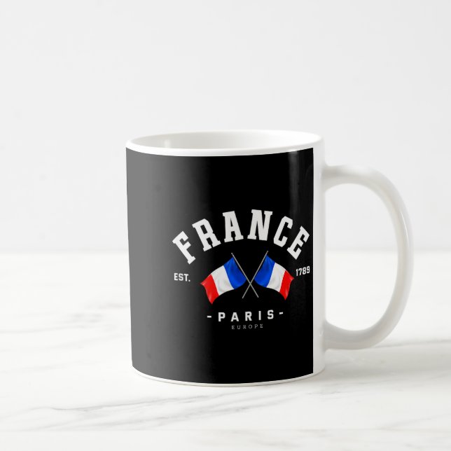 France Flag French Gift France Friend France Paris Kaffemugg (Höger)